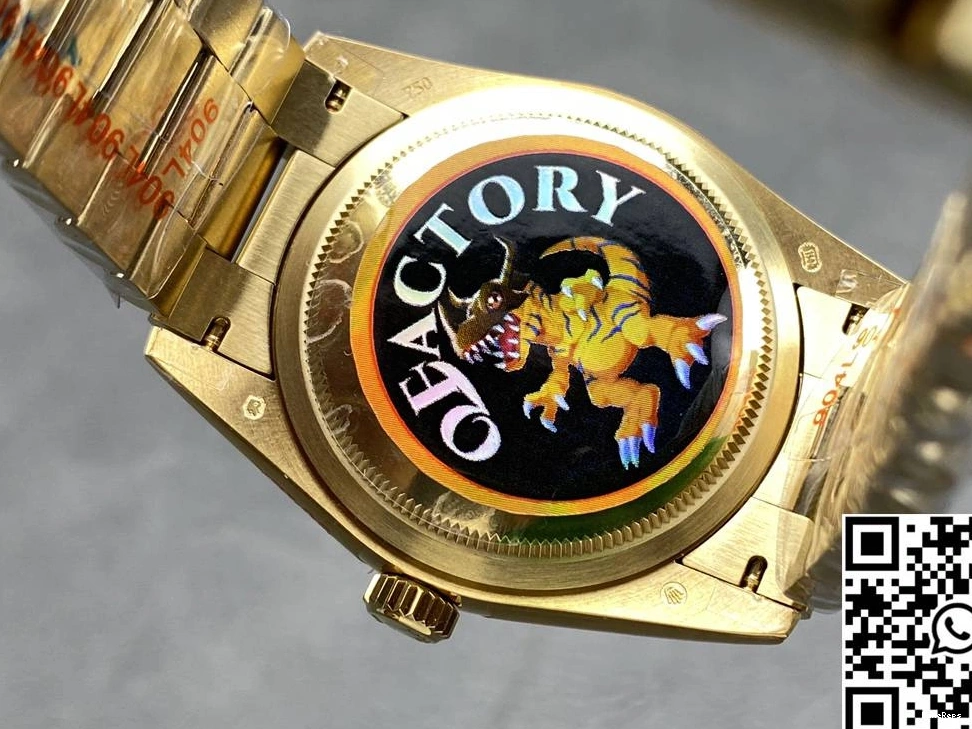 Date White Dial QF v5 Steel Tungsten Gold Day Rolex M128238-0113 Yellow Factory 36mm 0206